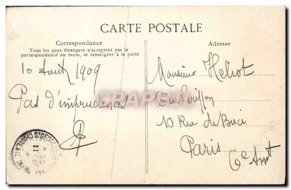 Nos arredores de Royan: Visão Geral de Saint Georges — Editor Collp, n° 183 - Verso