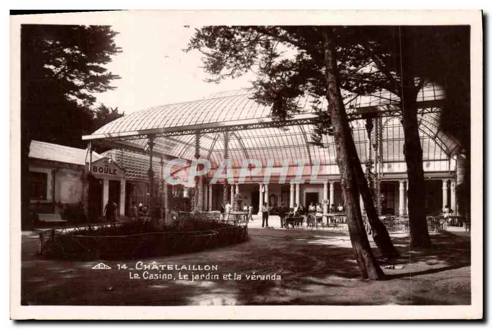 Châtelaillyon — Das Casino, der Garten und die Veranda — "Real-Photo" C. P. Strasbourg - Vorderseite