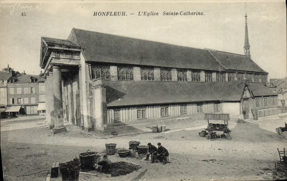 Honfleur — A Igreja de Santa Catarina — Editor Cré & Stuc, Paris, n°45 - Frente