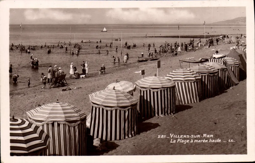 Villers-sur-Mer — Die Strandpromenade bei Ebbe — LL. n° 281 - Vorderseite