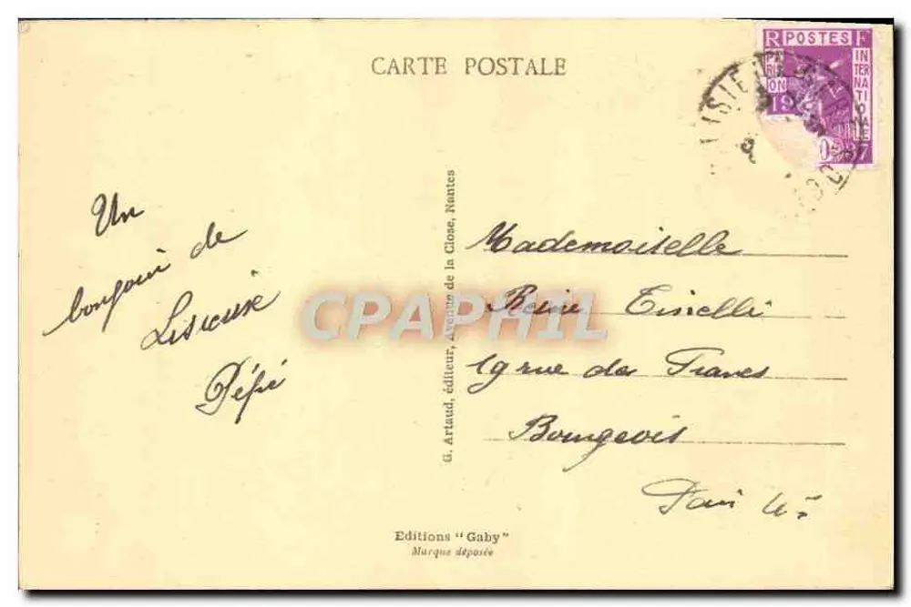 Lisieux (Calvados) — Place Henneuyer — Gaby, n°68 - Verso