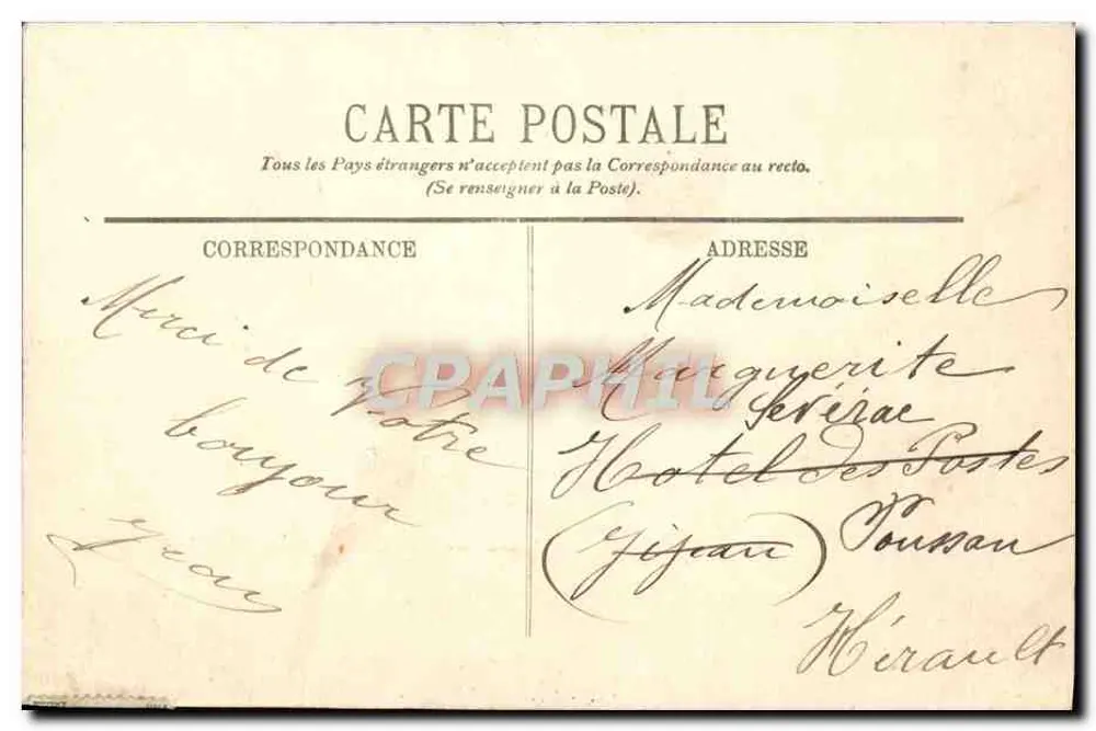 Marselha — Conjunto do Palácio de Longchamp — LL. - Verso