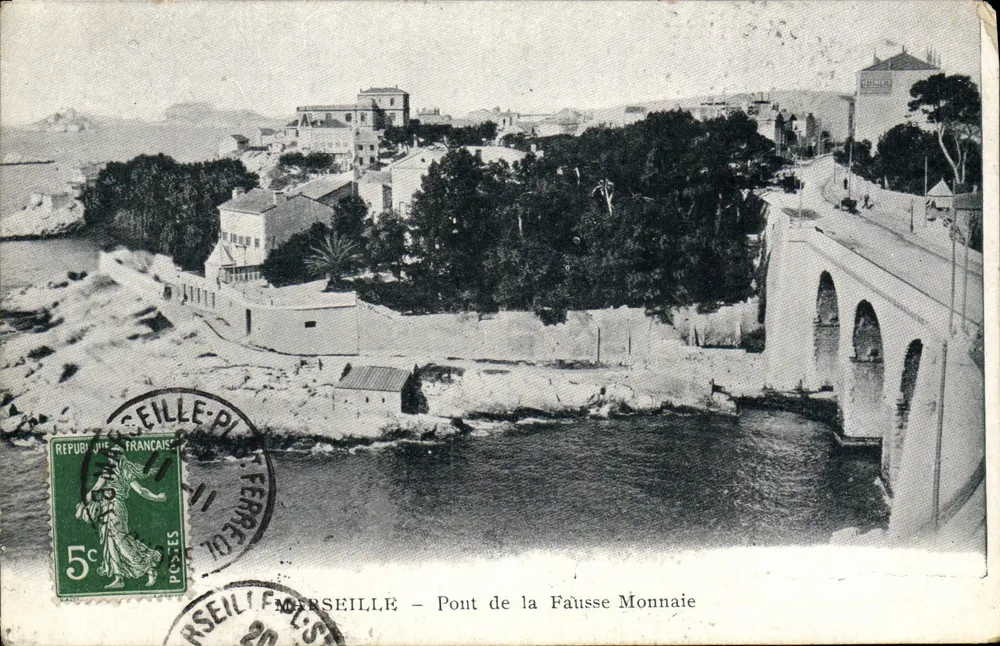 Marseille — Pont de la Fausse Monnaie — Verlag unbekannt, Seriennummer nicht sichtbar - Vorderseite