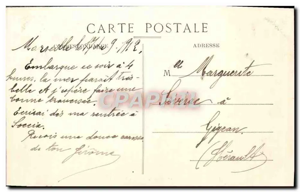 Marselha — Quai de la Fraternité — EL. - Verso
