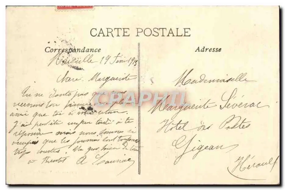 Marselha - Palácio de Justiça — Édition des Nouvelles Galeries, n°31 - Verso