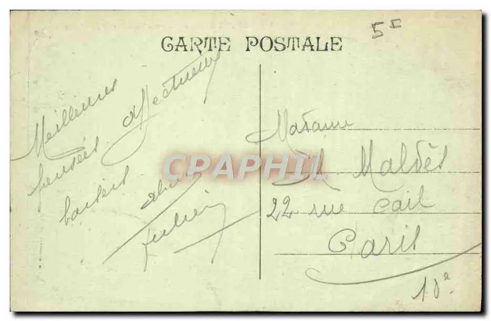 Marseille - La Corniche - Le Prophète - Éditeur : MEITRI & NUCHE - Verso