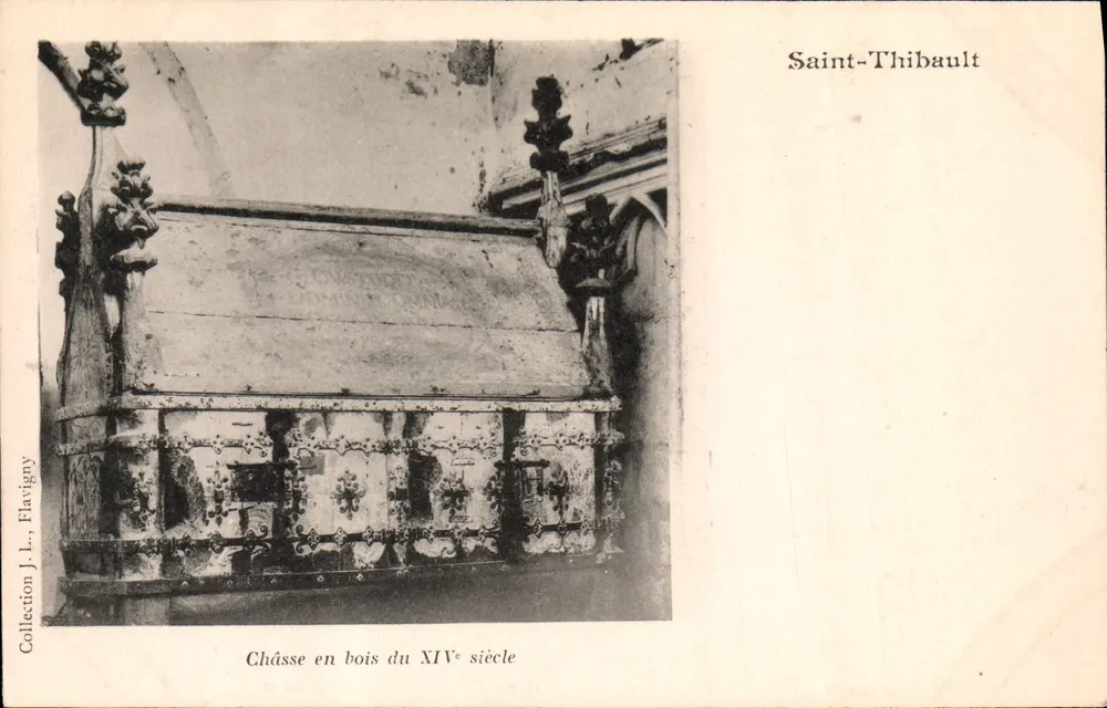 Cássia de madeira do século XIV — Saint-Thibault, Flavigny - Frente