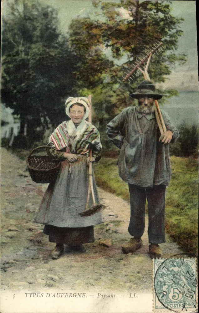 Tipos de Auvergne — Camponeses — LL. - Frente