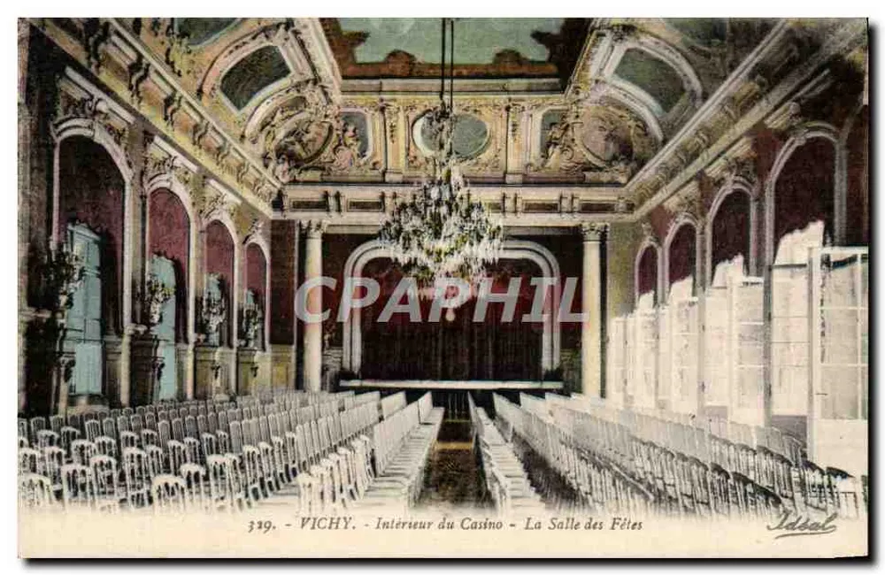 Vichy - Innenansicht des Casinos - Die Saal der Feierlichkeiten — Ideal, n° 339 - Vorderseite