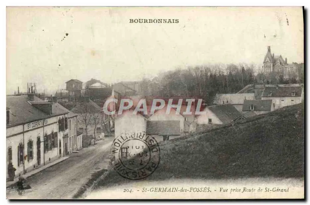 St-Germain-des-Fossés — Ansicht von der Route de St-Gérard — Verlag Bourbonnais, Nr. 204 - Vorderseite