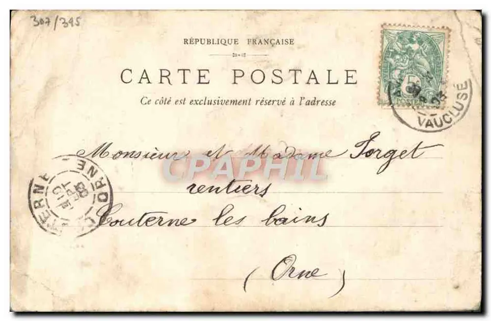 Campement dans les Alpes — Les Pennes arrue S. Loir — ÉDITION CH. TÉNÉPHOT, NICE - Verso