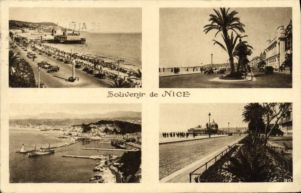Lembrança de NICE — Costa do Azul Artística — n°80 — editor L. Gilletta et Cie - Frente
