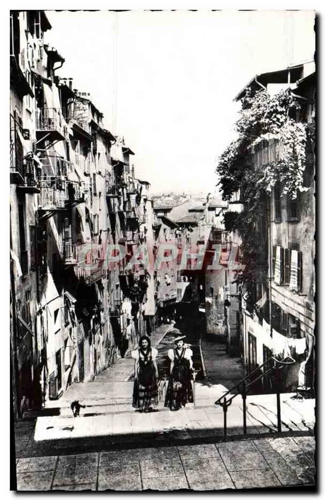 Nice — Eine malerische Straße im alten Nice — Éditions Artistiques A.D.L.A. - NICE - Vorderseite