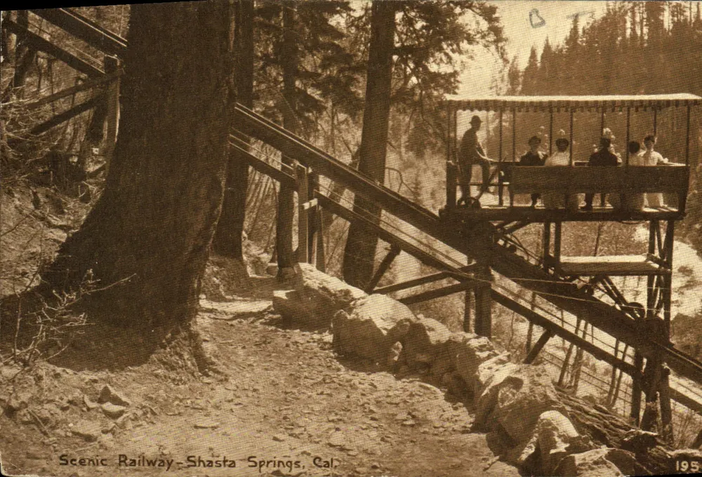 Scenic Railway - Shasta Springs, Cal. — California Sales Co. Publ. — n° 195 - Frente
