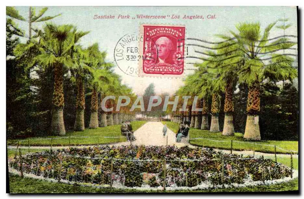 Eastlake Park, Winter Scene — Los Angeles, Kalifornien — Newman Post Card Co. Nr. 130 - Vorderseite