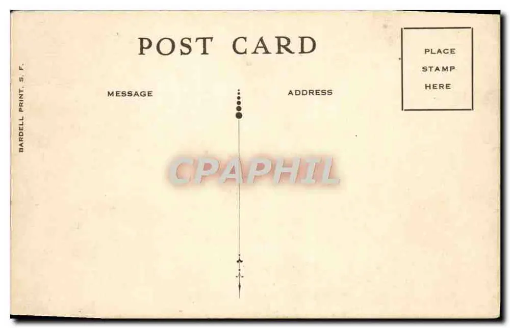 Garden City Sanitarium — San Jose, Cal. — Bardell Print, S.F. - Rückseite