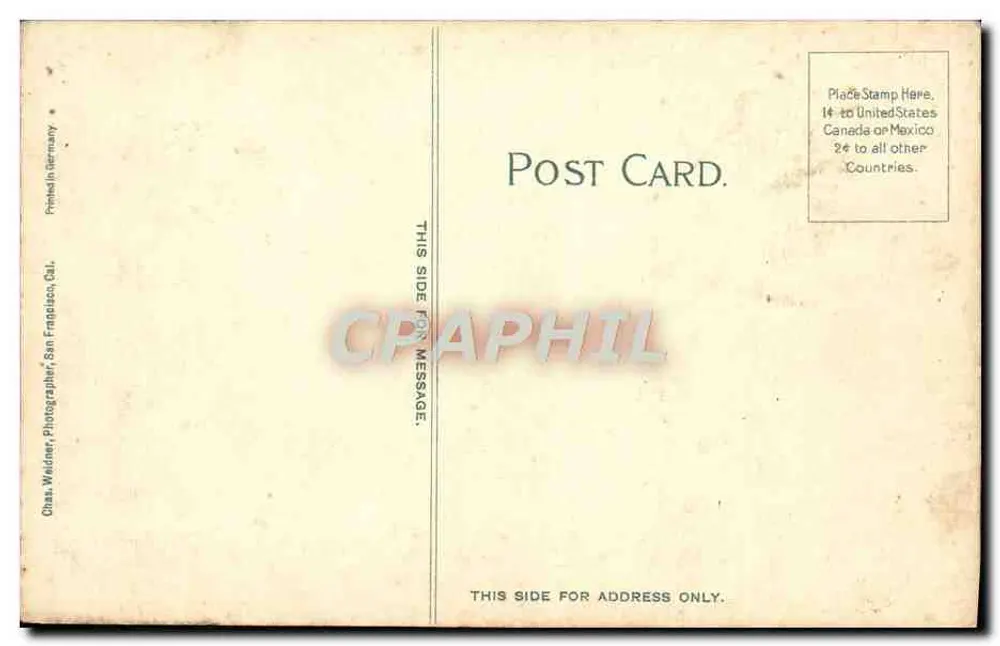 San Francisco, Kalifornien — Brand am Call Building, Market Street — Chas. Weldner, Nr. 235 - Rückseite