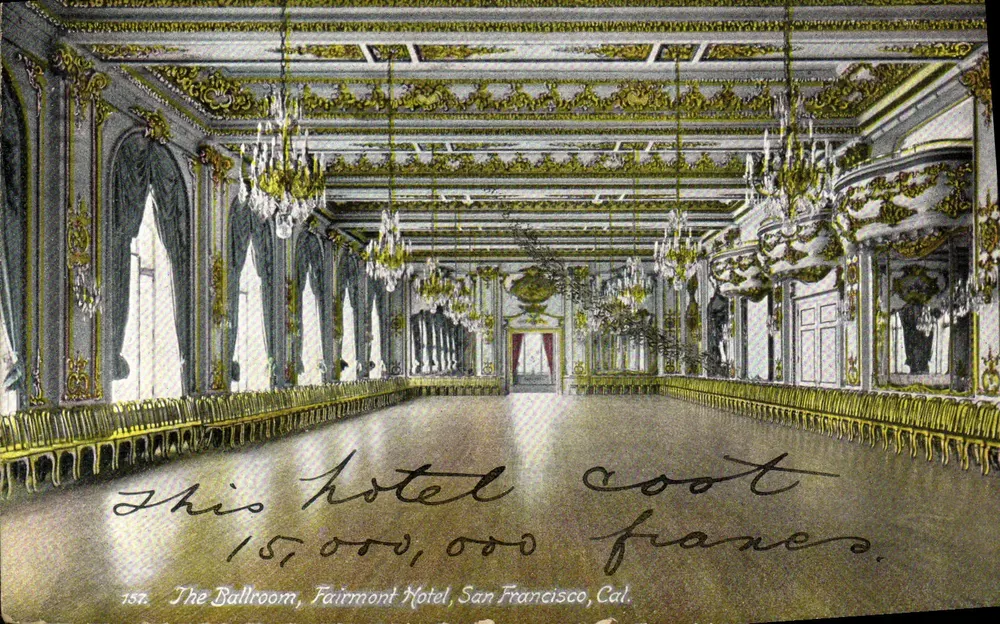 Bällezimmer — Fairmont Hotel, San Francisco, Kalifornien — Serie 157, Verlag San Francisco Post Card Co. - Vorderseite