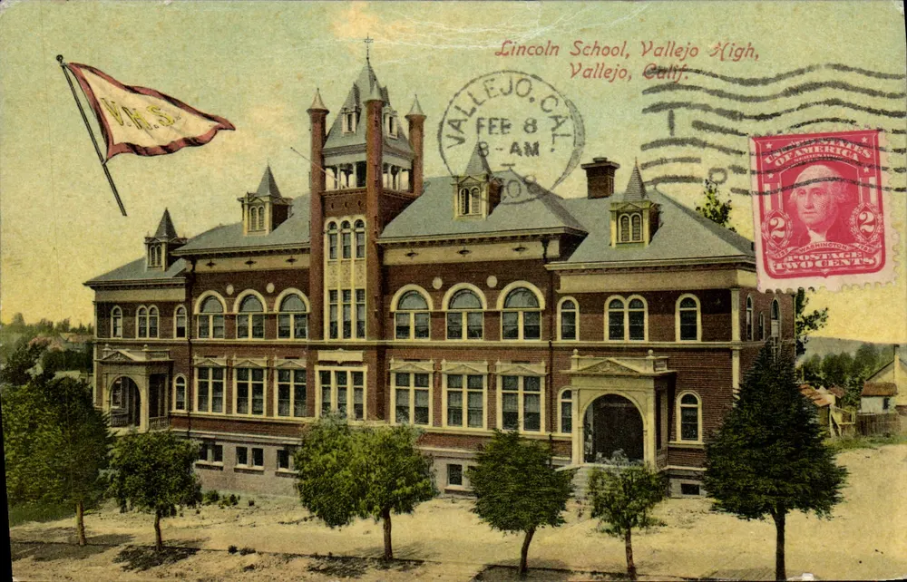 Lincoln School, Vallejo High — éditeur Frank J. Stumm, Publ. Bountiful, Cal. — n° 10011 - Frente