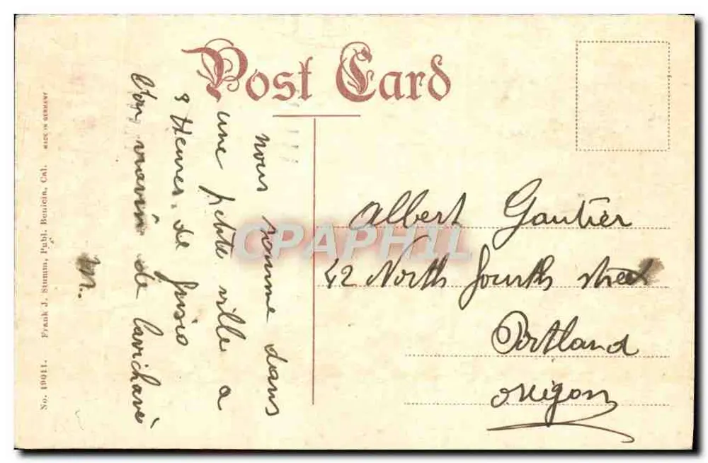 Lincoln School, Vallejo High — éditeur Frank J. Stumm, Publ. Bountiful, Cal. — n° 10011 - Verso