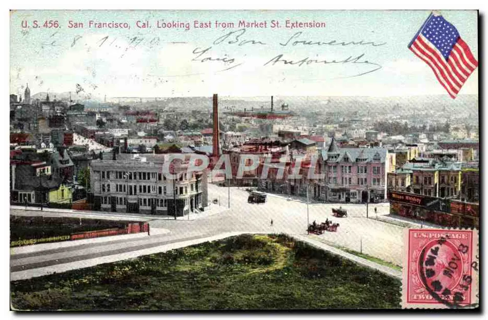 San Francisco, Cal. — Ostansicht von der Market St. Extension — U.S. 456 - Vorderseite