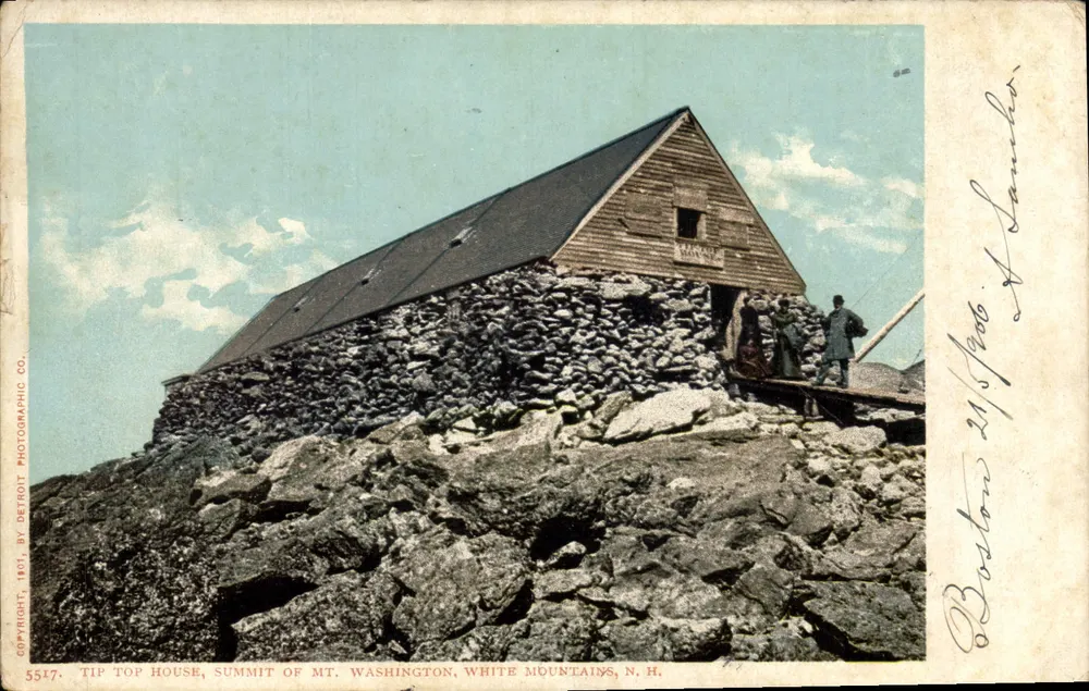 Tip Top House, Gipfel des Mt Washington, White Mountains, N.H. — Verlag Detroit Photographic Co., Nr. 5517 - Vorderseite