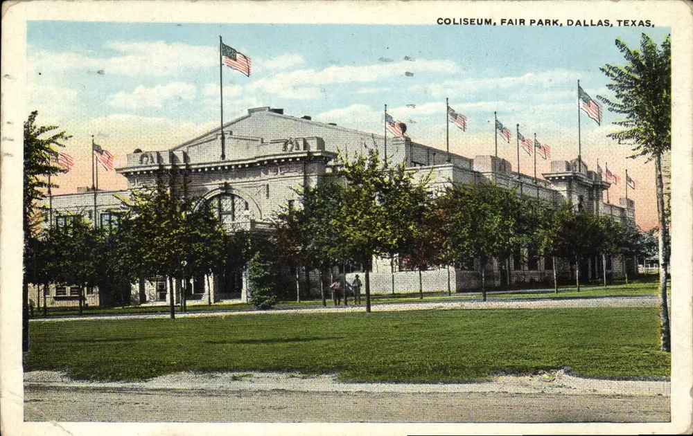 Coliseum, Fair Park, Dallas, Texas — éditeur Seawall Specialty Co. Galveston, Texas - Voorkant