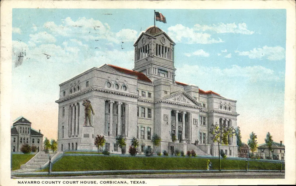 Navarro County Courthouse, Corsicana, Texas — Verlag City Book Store, Texas, Nr. 44669 - Vorderseite