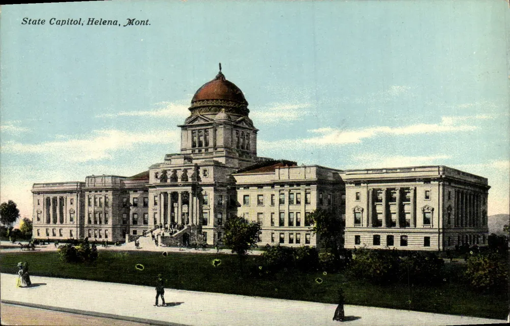Capitólio Estadual, Helena, Mont. — Editor S. H. Malcolm, n° A-2452 - Frente