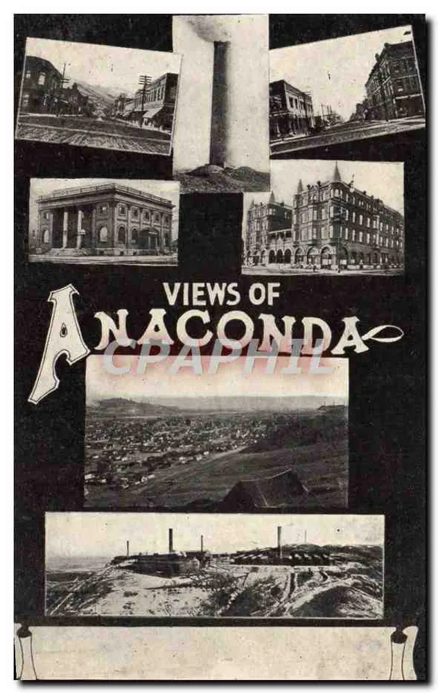 Anaconda — Viste della città — cartolina postale - Recto