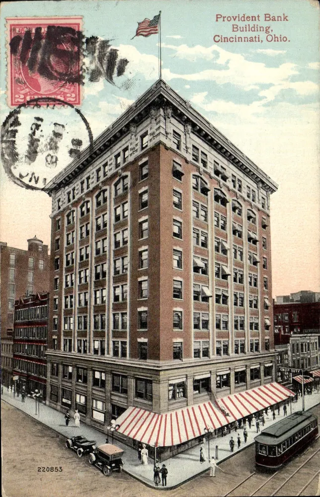 Gebouw van de Provident Bank — Cincinnati, Ohio — The Valentine-Souvenir Co., New York - Voorkant
