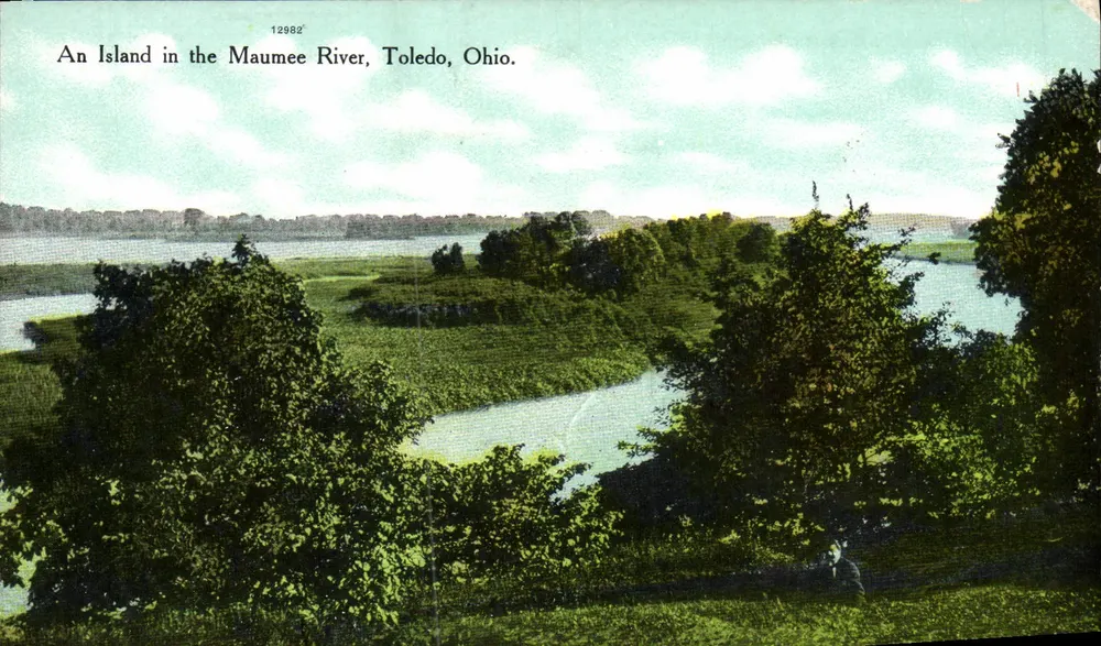 Insel im Maumee River, Toledo, Ohio — Verlag J. G. Bouvelle, Nr. 12982 - Vorderseite