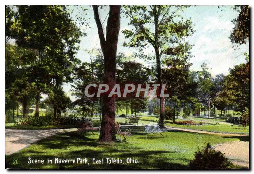 Szene im Naverre Park — East Toledo, Ohio — Verlag Toledo, O. - Vorderseite