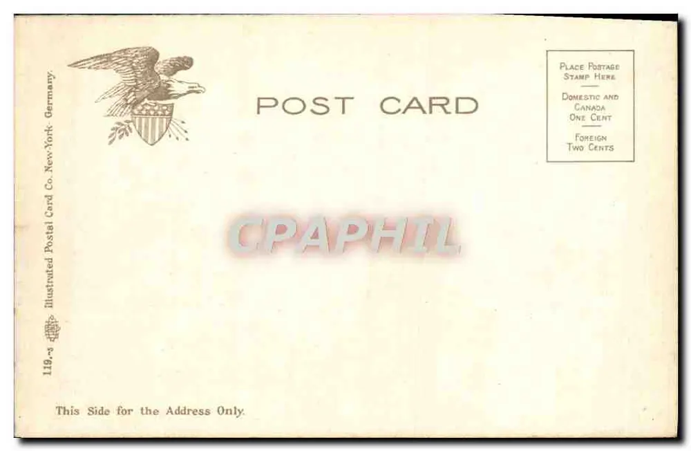 Forest Park Pagoda, St. Louis, Mo. — éditeur Illustrated Postal Card Co. New York, n° 118-3 - Rewers