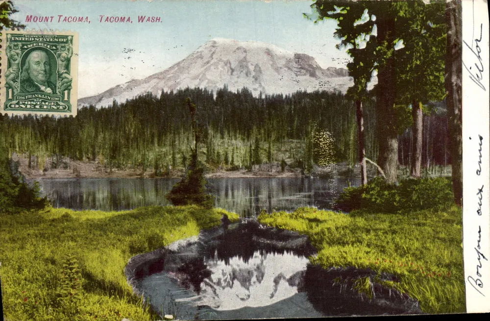Monte Tacoma, Tacoma, Wash. — vista do monte Rainier — editor desconhecido - Frente