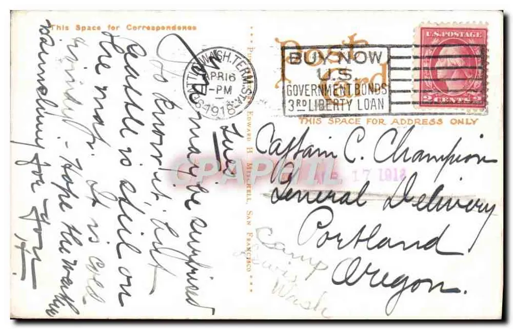Cachoeira da Arrowhead — Oregon — editor desconhecido, número de série não visível - Verso