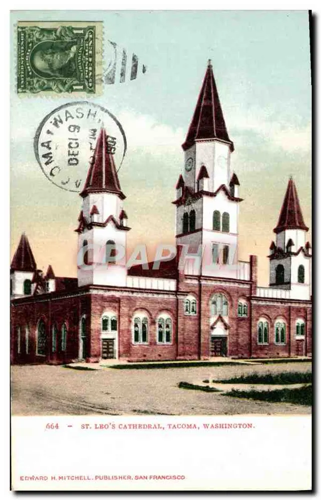 Sint Leo's Kerk, Tacoma, Washington — uitgever Edward H. Mitchell, San Francisco, n° 664 - Voorkant