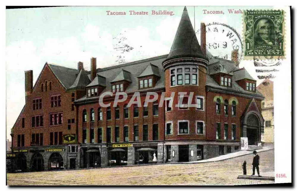 Tacoma Theatre Building — Tacoma, Wash — editore sconosciuto, n. 5156 - Recto