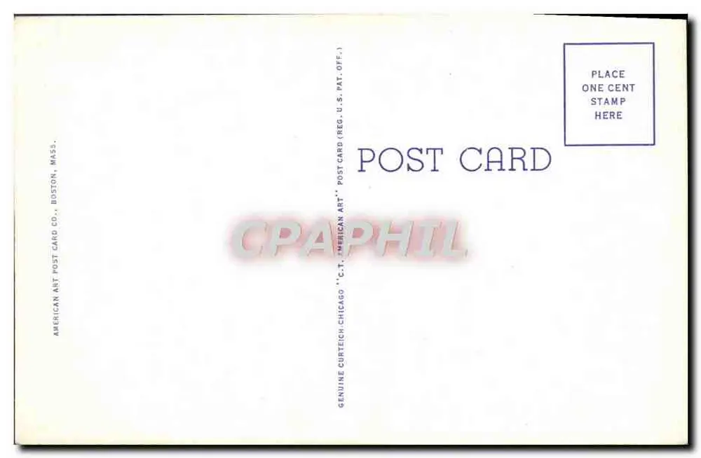 Polpis Road to Siasconset, Nantucket Island, Mass. — American Art Post Card Co. — Nr. 98277-N - Rückseite