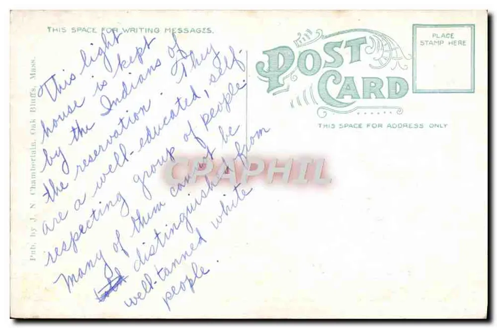 Lichttoren van Cape Poge — Chappaquiddick, Martha's Vineyard, Mass. - Achterkant