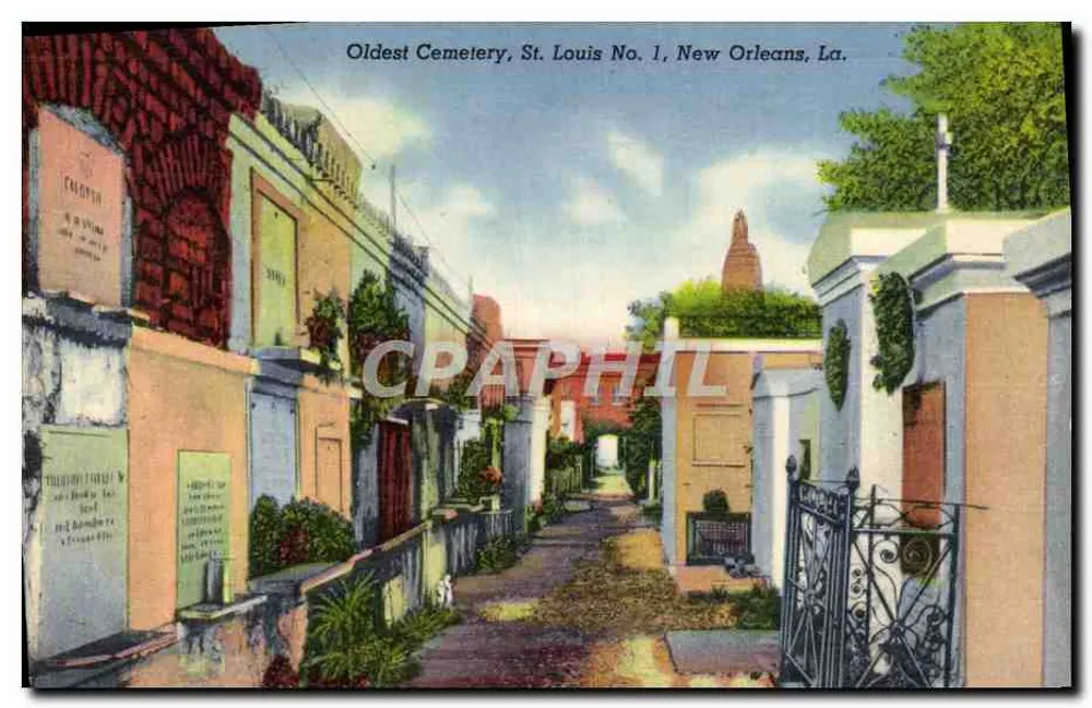 Friedhof Saint-Louis Nr. 1 — New Orleans — Verlag C.T. MeCulchton, Chicago - Vorderseite