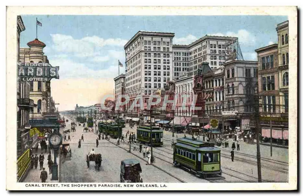 Canal Street, The Shopper's Paradise, New Orleans, LA. — Published by J. Scordill, New Orleans, LA. — N° RR-53961 - Vorderseite