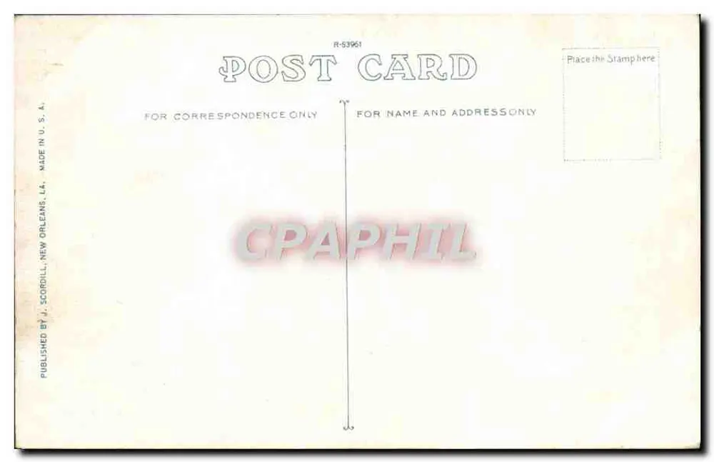 Canal Street, The Shopper's Paradise, New Orleans, LA. — Published by J. Scordill, New Orleans, LA. — N° RR-53961 - Rückseite