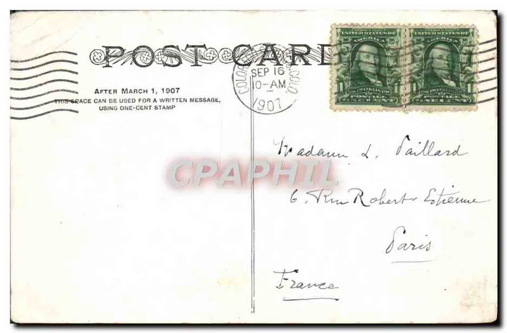 Balanced Rock, Garden of the Gods, Colorado — éditeur Pike's Peak Souvenir Co., Colorado Springs, n° 710 - Verso