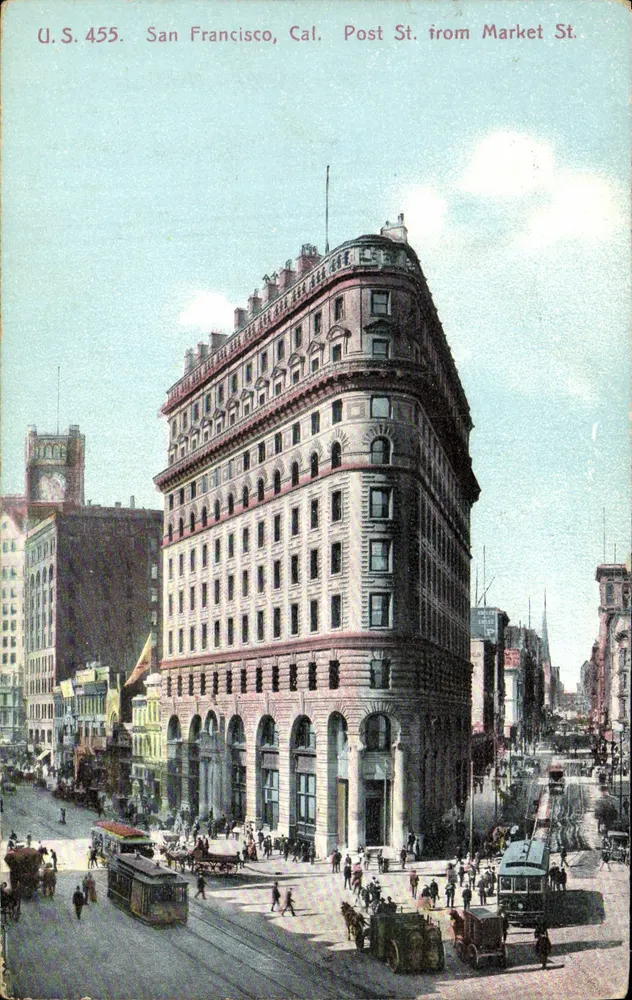 San Francisco, Kalifornien — Post St. von Market St. — U.S. 455 - Vorderseite