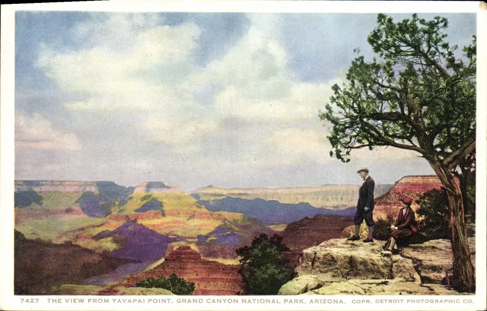 Ausblick von Yavapai Point — Grand Canyon National Park, Arizona — Detroit Photographic Co. n°7427 - Vorderseite