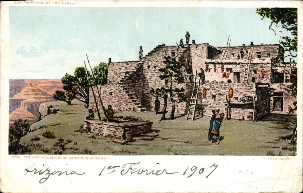 Le Hofi House — Grand Canyon d'Arizona — Fred Harvey, n° 8798 - Recto