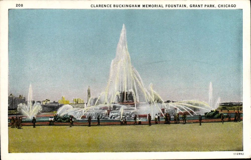 Clarence Buckingham Memorial Fountain — Grant Park, Chicago — C.T. American Art Selling Co. Nr. 208 - Vorderseite