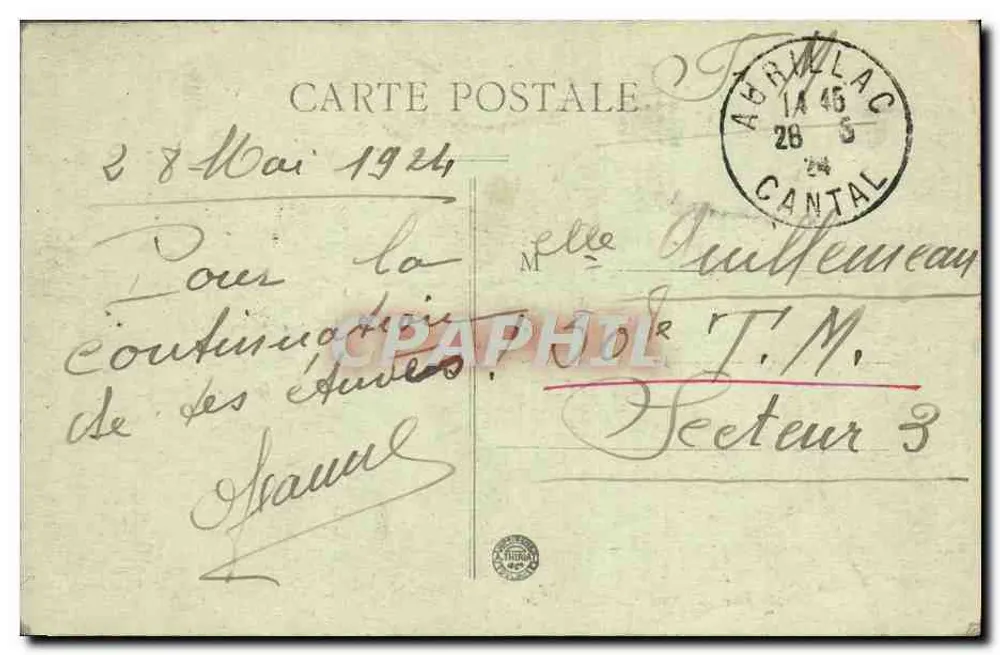 Sur le Chemin de la Ville — scène de village — Éditions de la Ville, n° 98 - Verso