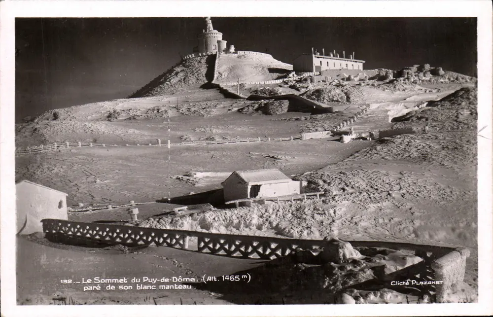 Der Gipfel des Puy-de-Dôme — in seinem weißen Mantel — Cliché Plazanet, n° 132 - Vorderseite